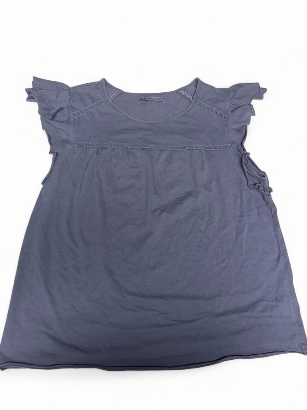 Abercrombie & Fitch Blue Ruffle Sleeve Babydoll Top Women’s M